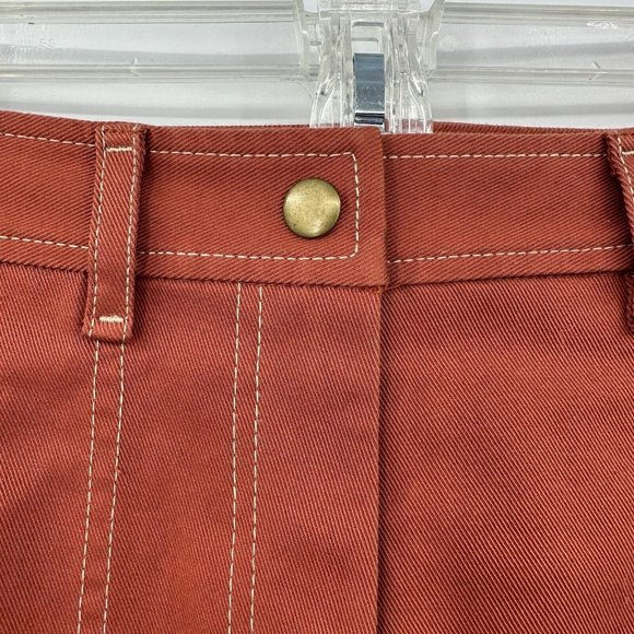 Land Of Distraction Rust Burnt Orange Shorts Sz 6 High Waist Leo - Picture 5 of 9